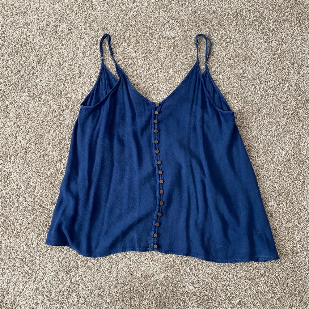 Women’s Phanuel blue Button-down tank size Small